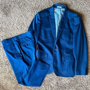 Express Two-Piece Blue Suit (Pants Tailored)